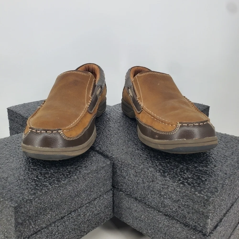 Florsheim Lakeside Slip on Brown Leather Boat Shoes Mens Size 10.5 M